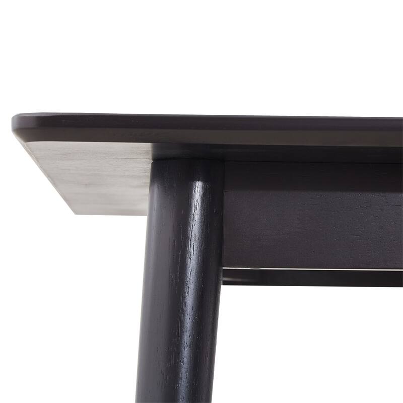47-inch Dining Table Black Solid Wood Kitchen Table Dining Table