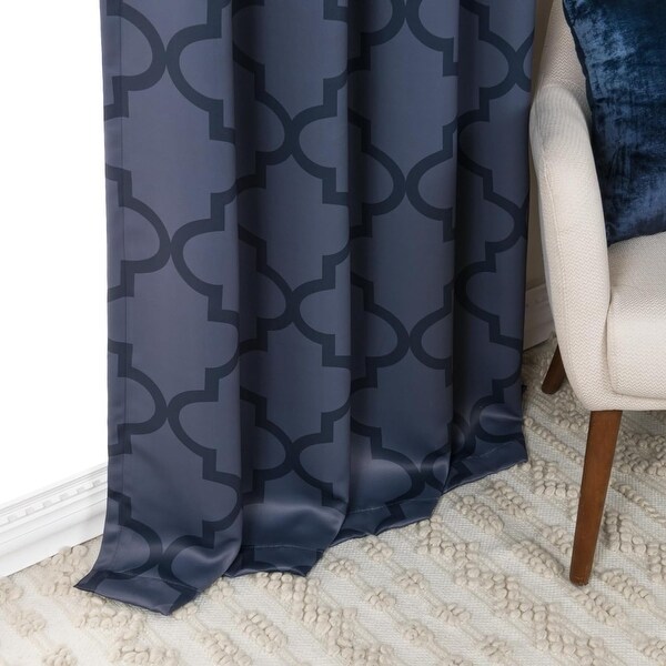 Aurora Home Moroccan Tile 96 Inch Room Darkening Curtain Panel