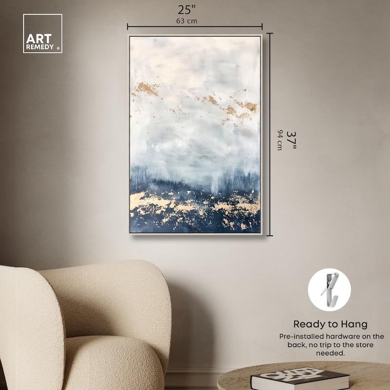 Ocean's Gold Hues II Canvas by Art Remedy