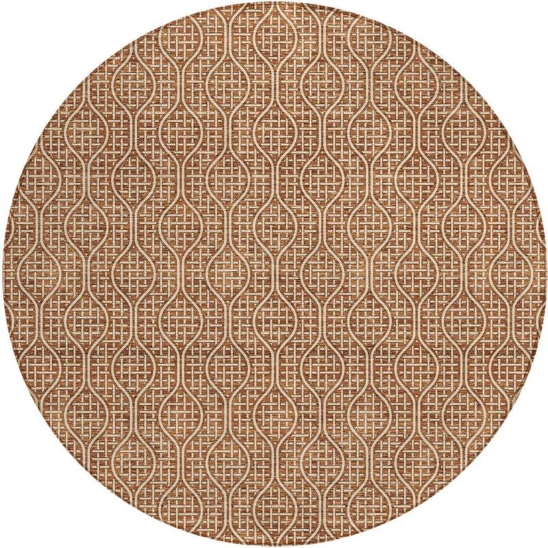 HomeRoots Geometric Transitional Rectangle Outdoor Rug