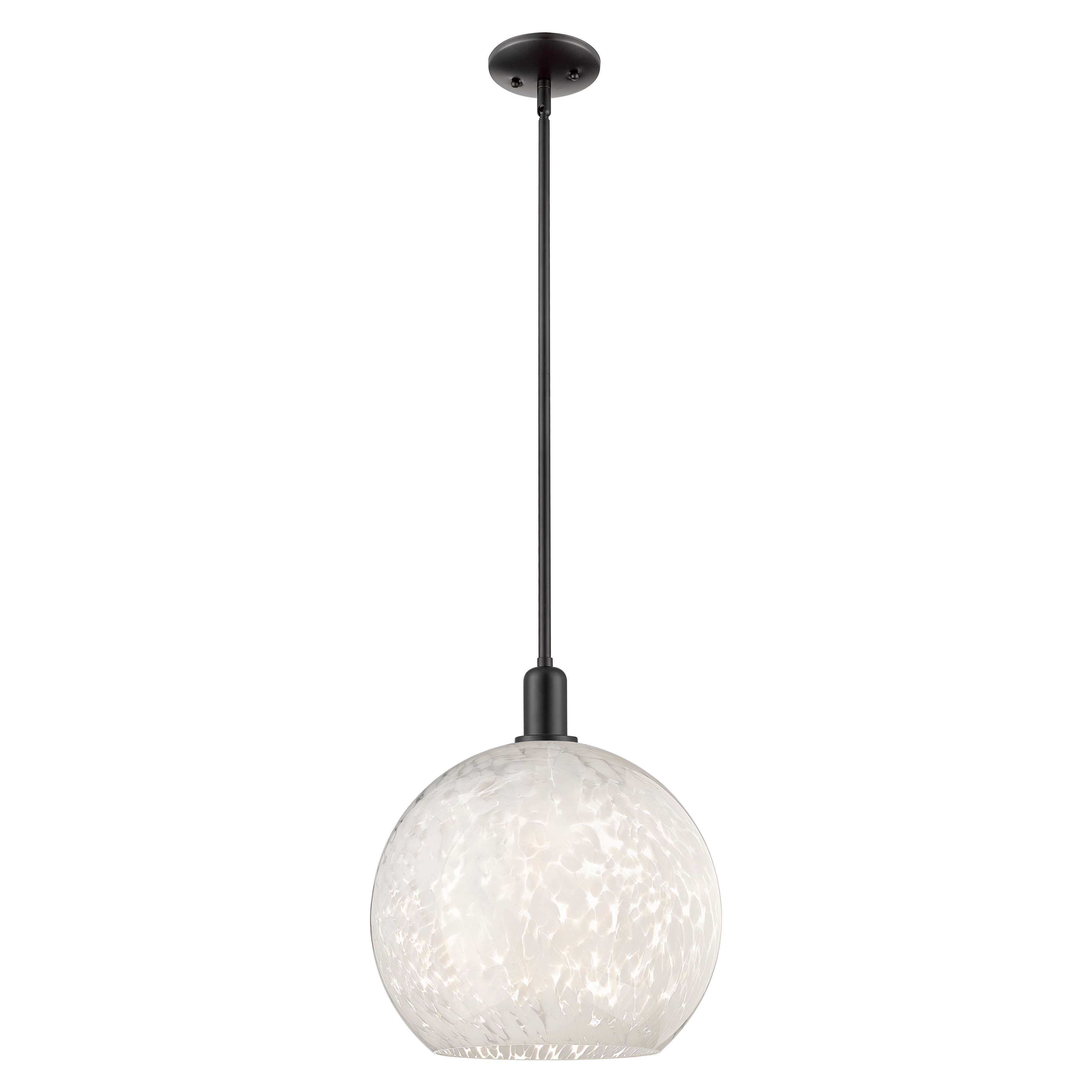 Innovations Lighting Endless Possibilities Arcadia - White Mouchette - 1 Light 14" Stem Hung Mini Pendant