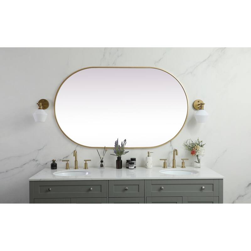 Elegant Lighting MR2A3660 Asha 36" W x 60" H Oval Framed Bathroom