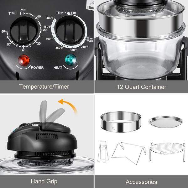 Shop Hometech 12 Quart 1200w Halogen Convection Countertop Oven