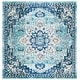 preview thumbnail 66 of 109, SAFAVIEH Madison Diederike Boho Medallion Distressed Rug 3' x 3' Square - Teal/Navy