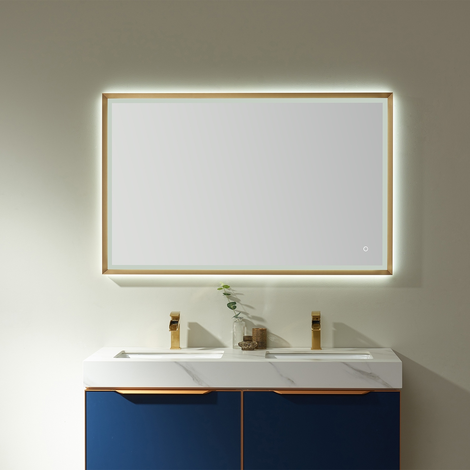 Vinnova 48" " Rectangle LED Lighted Accent Bathroom / Vanity Wall Mirror