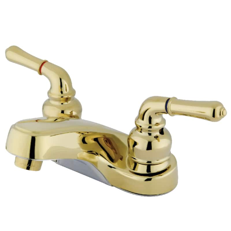 Kingston Brass Magellan Centerset Bathroom Faucet with Metal Lever