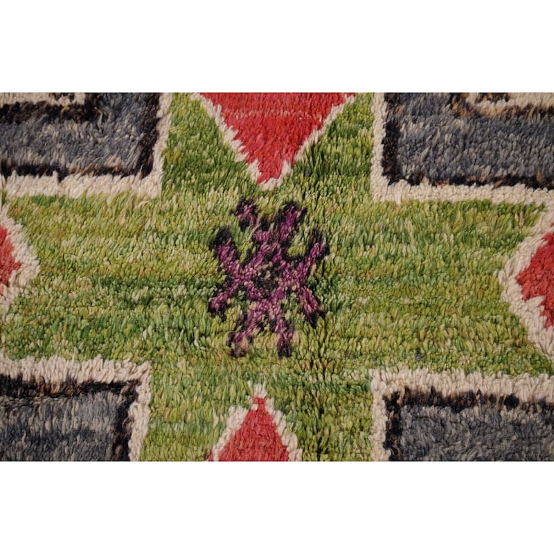 Geometric Moroccan Oriental Area Rug Handmade Tribal Wool Carpet - 8'5" x 12'9"