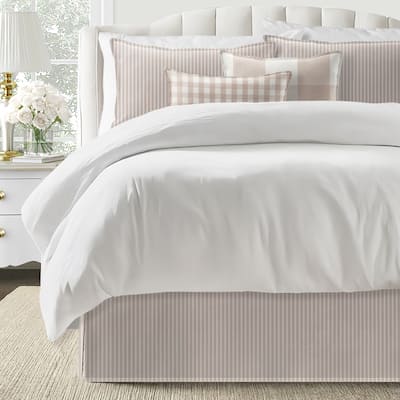 6ix Tailors Walker Stripe Natural Bedskirt