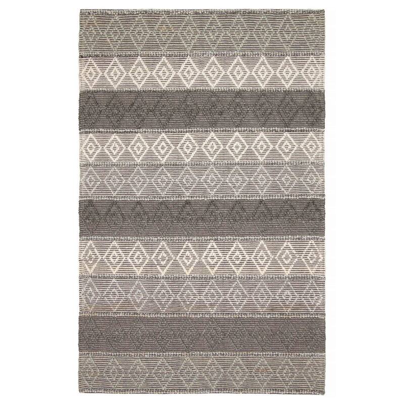 ECARPETGALLERY Braid weave Sienna Grey Wool Rug - 5'2 x 8'0 - Dark Grey - 5'2 x 8'0