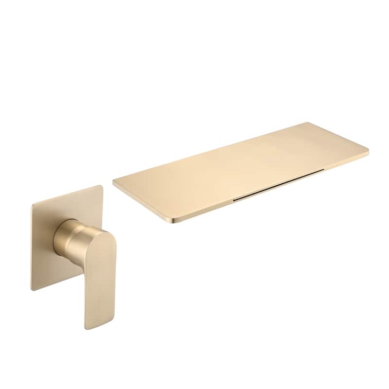 Modern Single Handle Wall Mounted Bathroom Sink Faucet with Ceramic Valve Core, Rust, Corrosion and Leak Proof