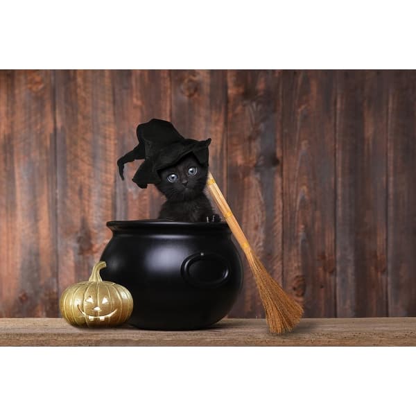 slide 2 of 4, Spooky Kitty Halloween Black Cat 1000 Piece Jigsaw Puzzle