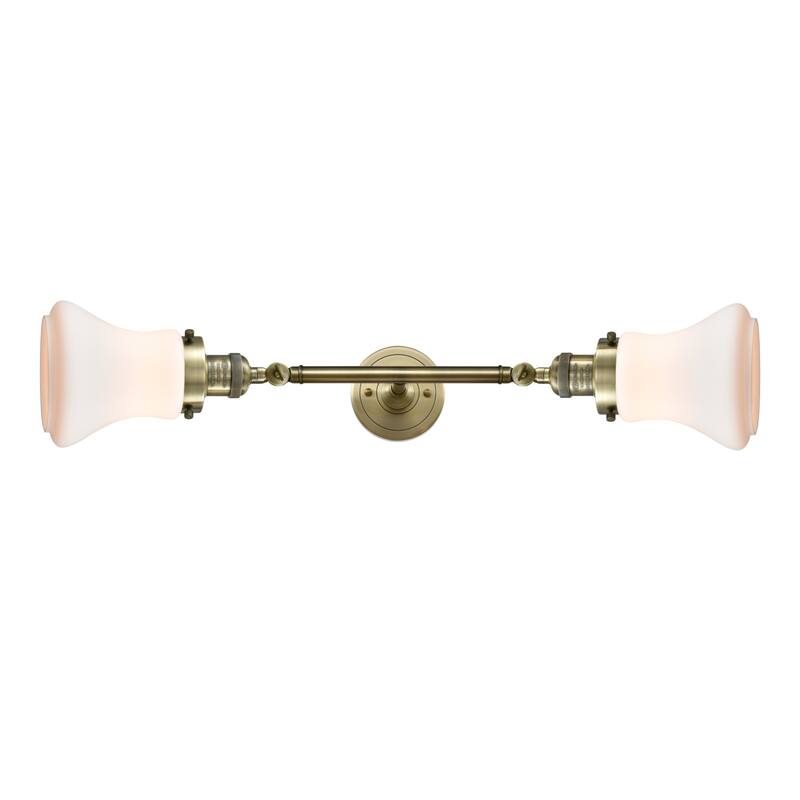 Innovations Lighting Bellmont 2 Light 24" Wide Bathroom Vanity Light - Antique Brass / Matte White