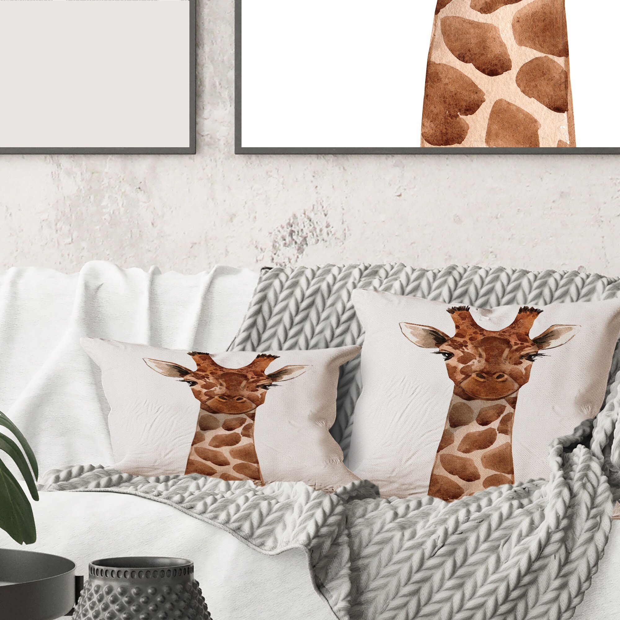 Giraffe throw pillow hot sale