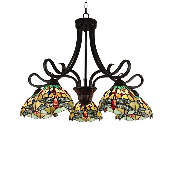 Tiffany Style Dragonfly Design 5 light Dark Bronze Chandelier On Sale Bed Bath Beyond 35453158