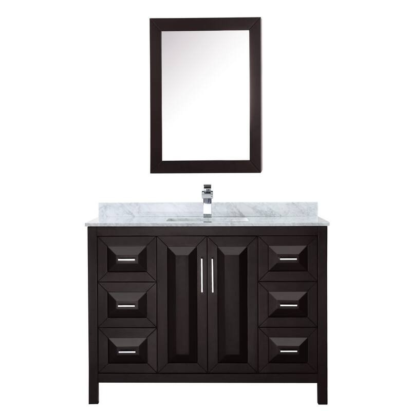 Wyndham Collection Daria 48" Free Standing Single Vanity Set with MDF
