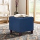 preview thumbnail 30 of 53, Adeco Simple British Style Passionate Cube Ottoman Footstool Dark Blue
