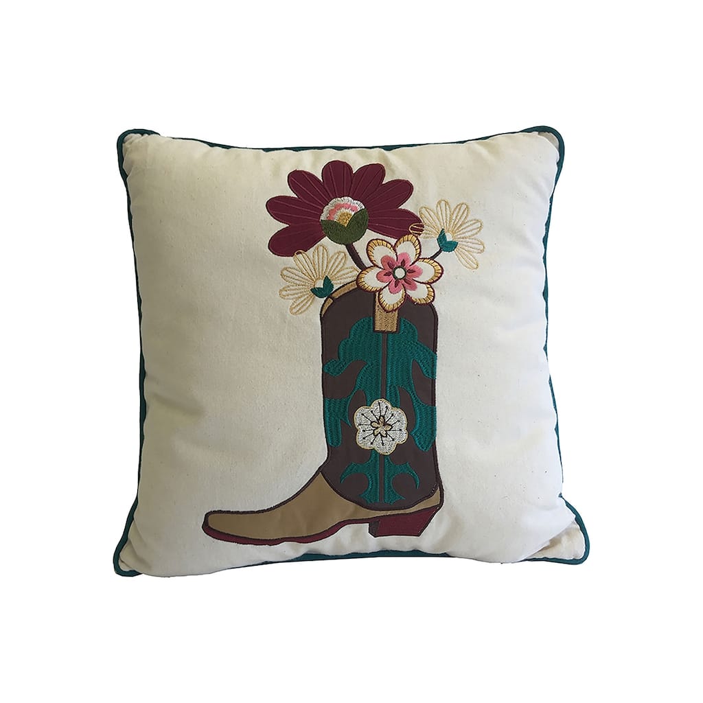 16" x 16" Jazz Boot Needlepoint Pillow