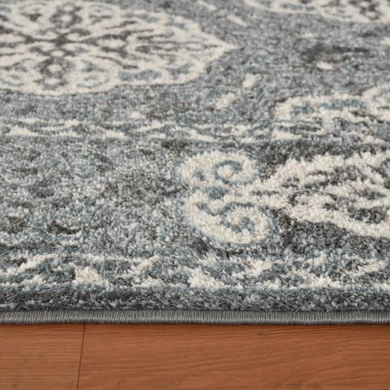 Aurelia Sina Bordered Area Rug