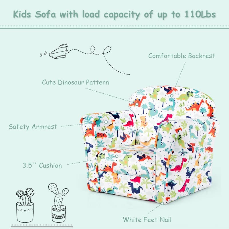 Gymax Toddler Children Single Sofa Armrest Chair Furniture Cute Gift