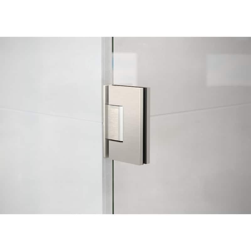 Albedo 26 in. W x 78 in. H Fully Frameless Hinged Shower Door - Width Adj 26.375 - 26.775