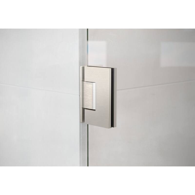 Illume 70.75 in. x 78 in. Wall Hinged Fully Frameless Glass Shower Enclosure