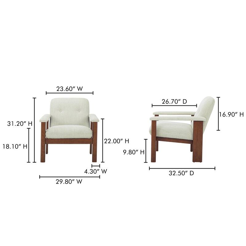 NADAAL STUDIOS Sawyer, Lounge Chair Recycled Upholstery, Green