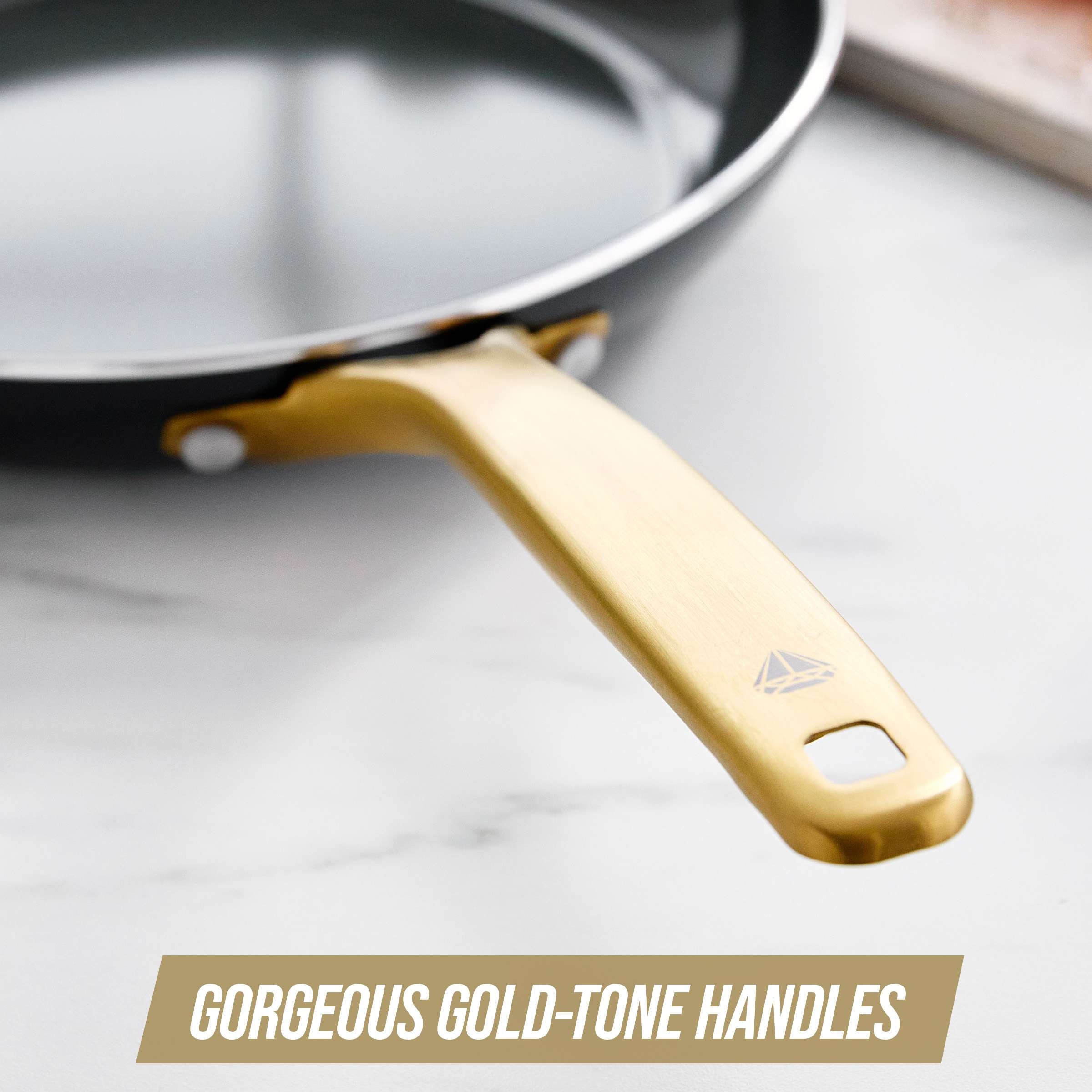 Blue Diamond Gold Edition Healthy Ceramic Nonstick 10