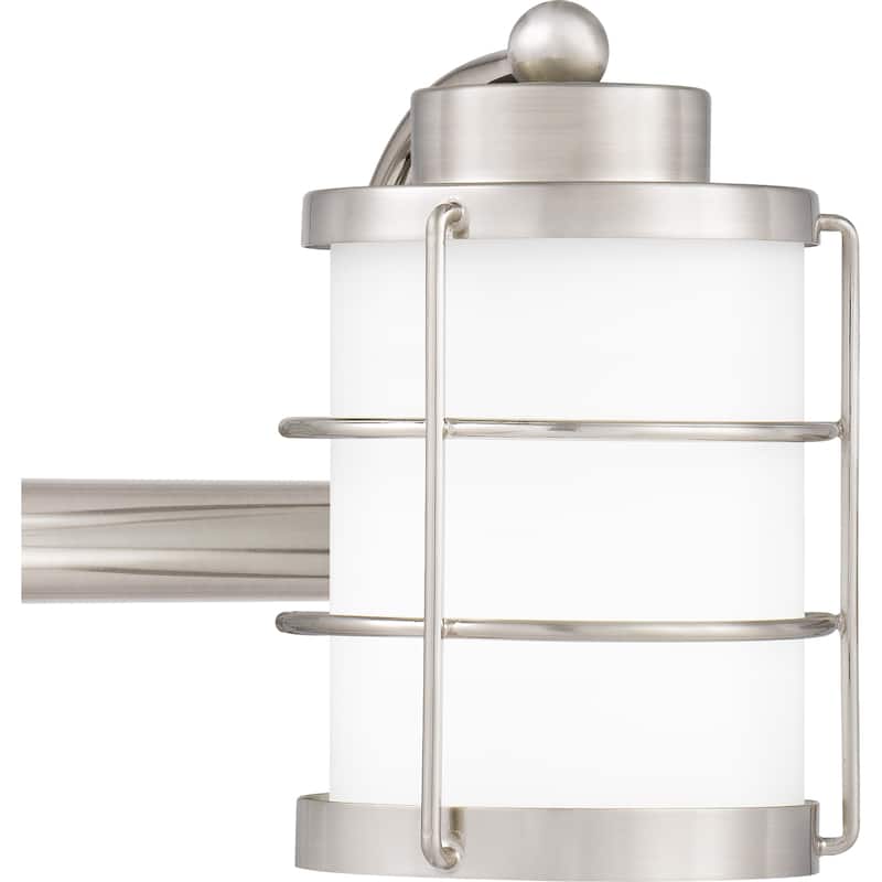 Hazlett 3-Light Brushed Nickel Vanity Light