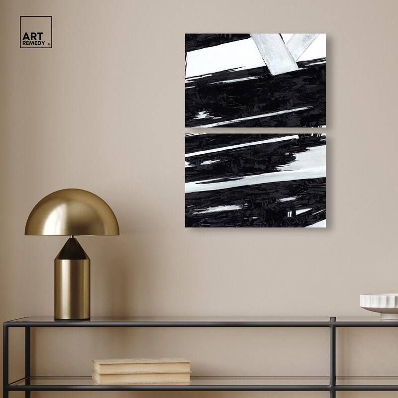 Geometric Story Canvas Set of 2 by Art Remedy, Gallery Wrapped
