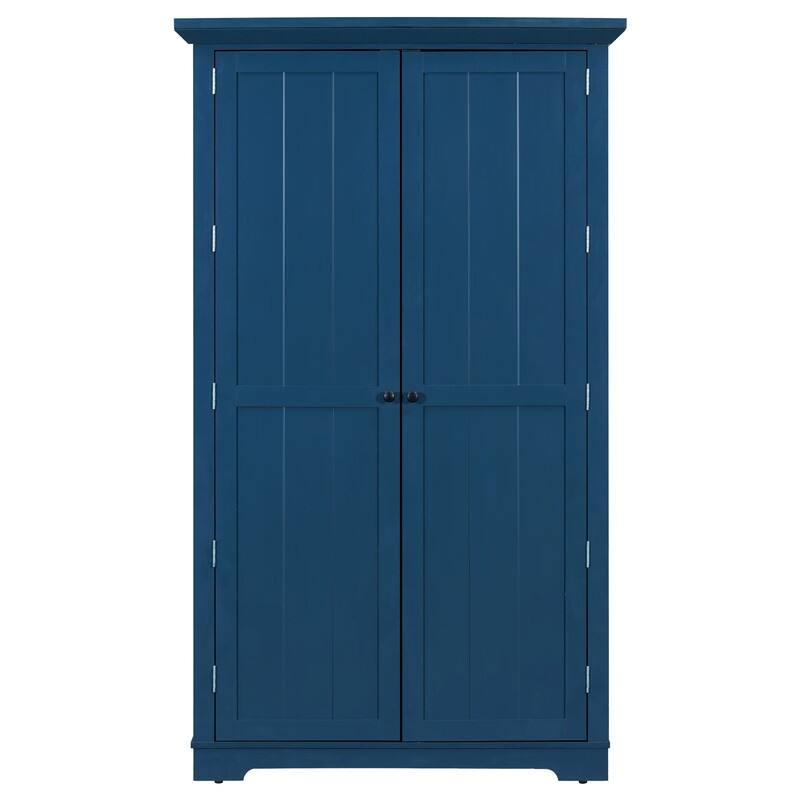 Freestanding 72"Tall Kitchen Pantry with Drawers, Door Shelves, Adjustable Shelves and Pull-out Trays