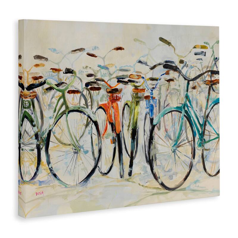 Stupell Abstract Expressive Bicycles Canvas Wall Art Design By Dusza