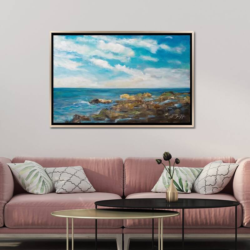 "Into the Horizon I" by Julie Derice Framed