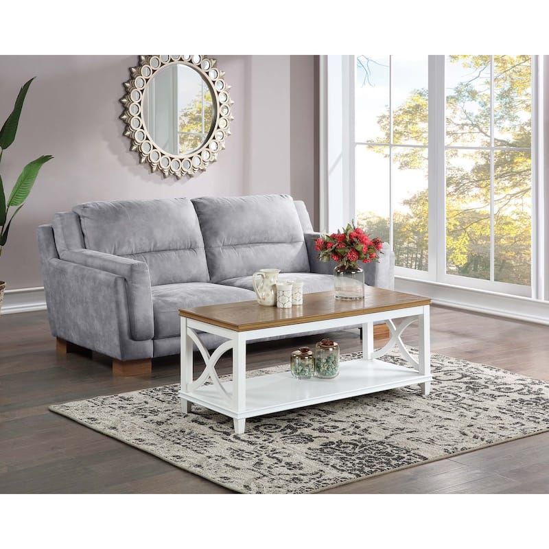 Convenience Concepts Florence Coffee Table with Shelf