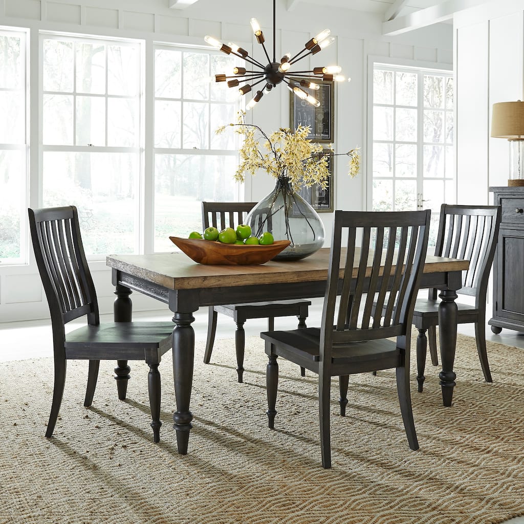 Harvest Home Chalkboard 5 Piece Reactangular Table Set