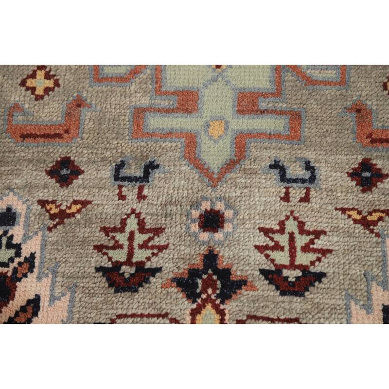 Hand Knotted Oriental 100% Wool Carpet Traditional Tribal Navy Blue & Blues Heriz (serapi) Area Rug - 9' 10'' X 8' 0''