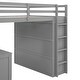 preview thumbnail 21 of 37, Muti-functional Full size Loft Bed with Drawers,Desk,and Wardrobe,Solid Construction