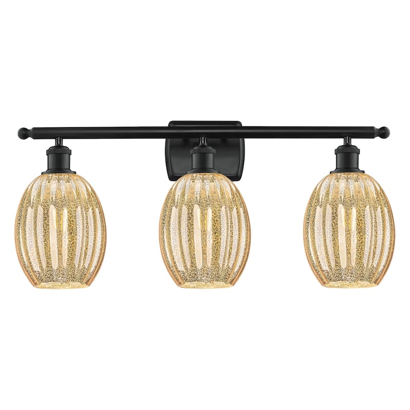 Innovations Lighting 516-3W-12-27 Preston Vanity Preston 3 Light 27" - Matte Black / Mercury