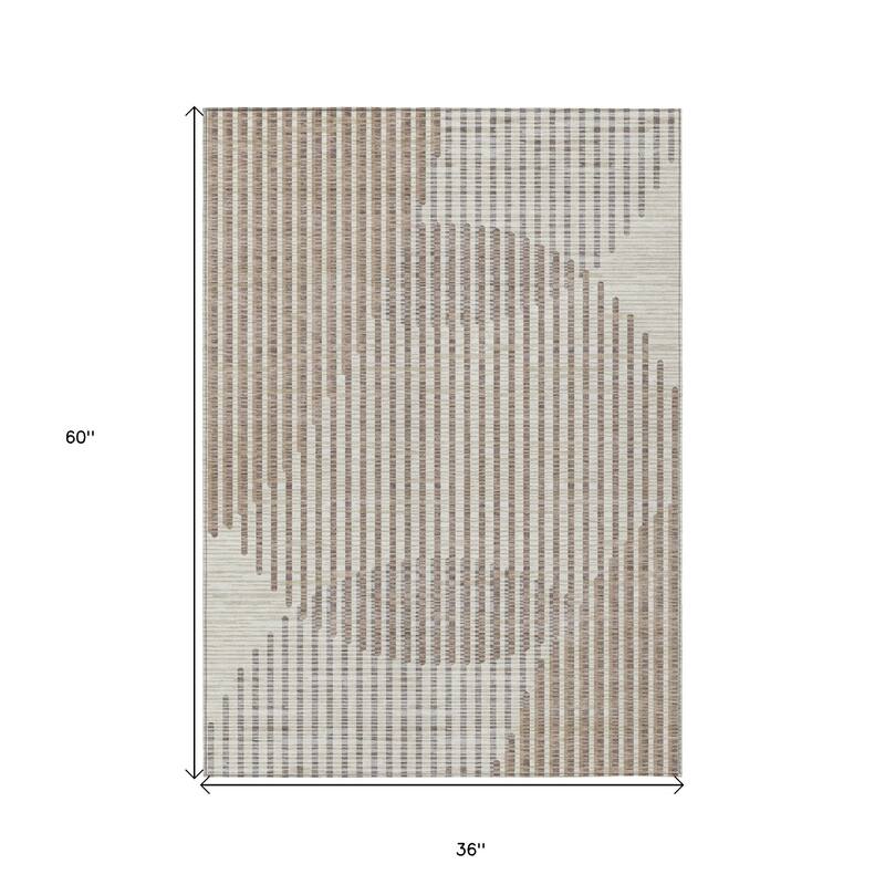 HomeRoots Geometric Transitional Rectangle Outdoor Rug