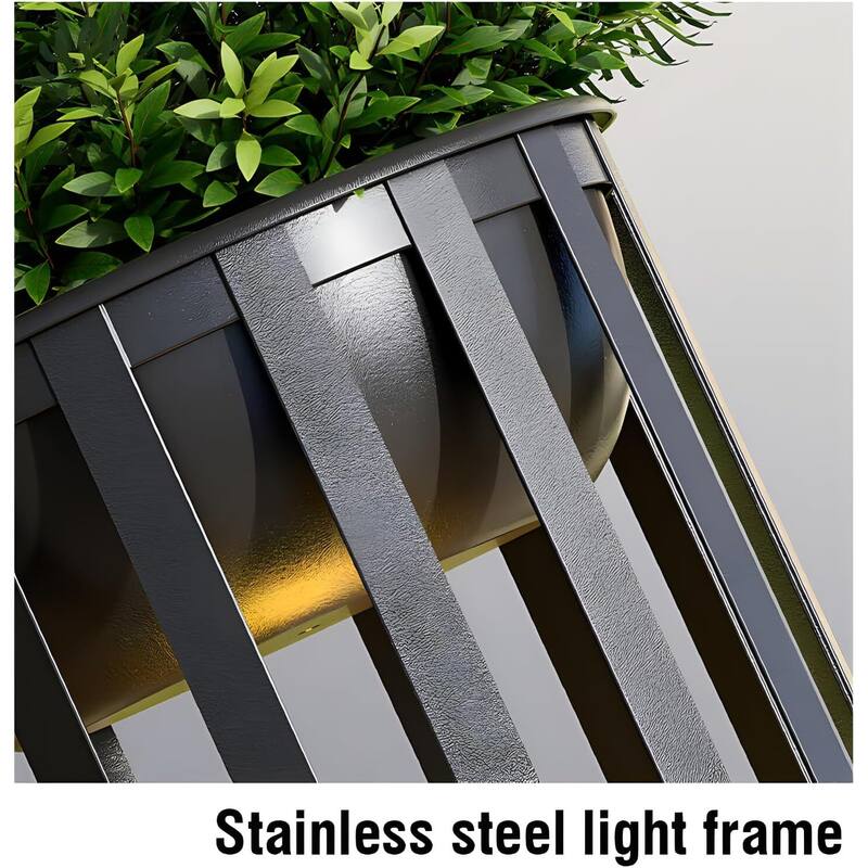 Solar Outdoor LED Floor Lamp with Plant Stand