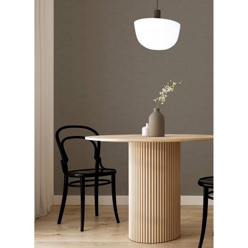 A-Street Prints Moroccan Dark Brown Sisal Texture Wallpaper