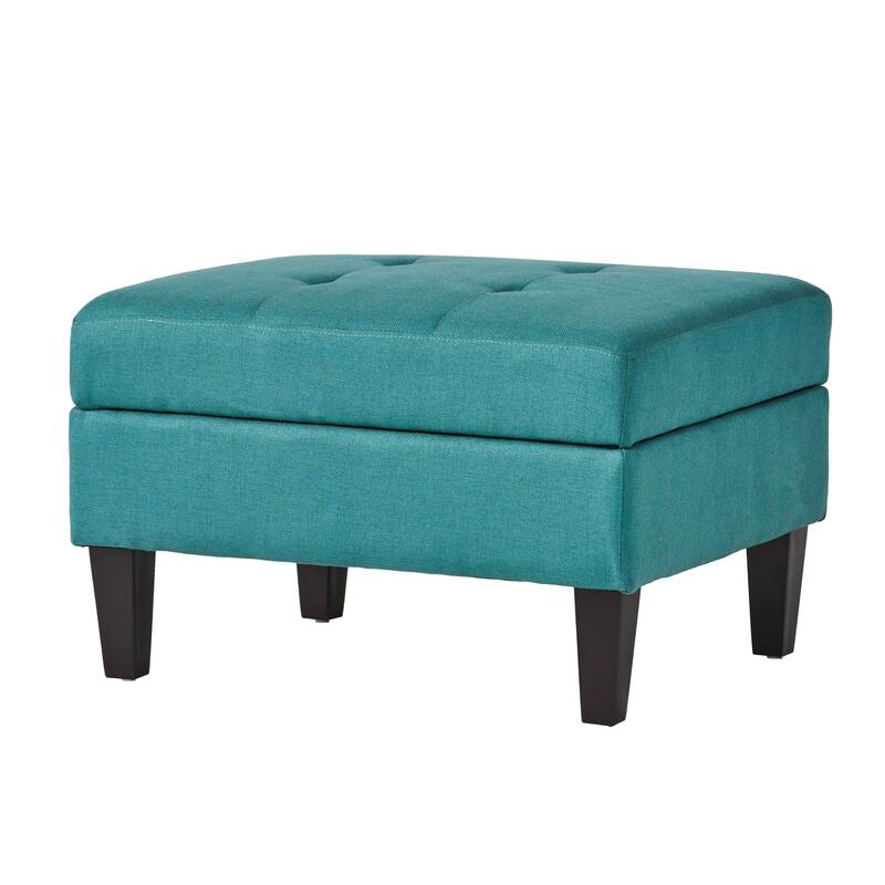 Zahra Tufted Fabric Storage Ottoman by Christopher Knight Home