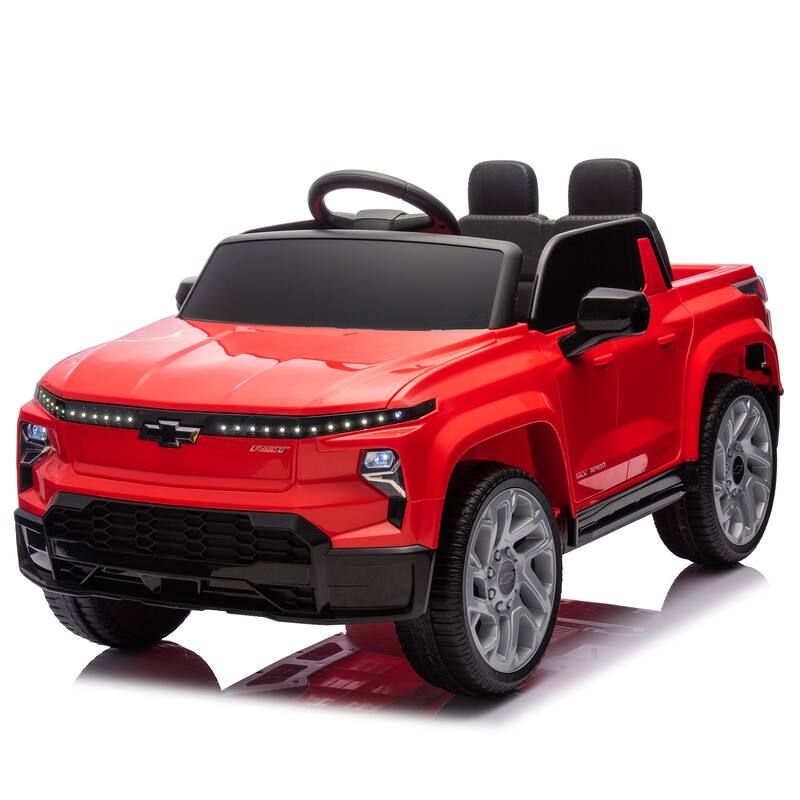 24V Licensed Chevrolet Silverado Kids Ride-On Car with Remote Control, Bluetooth, LED Lights, MP3 鈥?For Ages 2-5