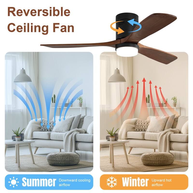 52 Inch Smart Ceiling Fan with Lights & Remote Control