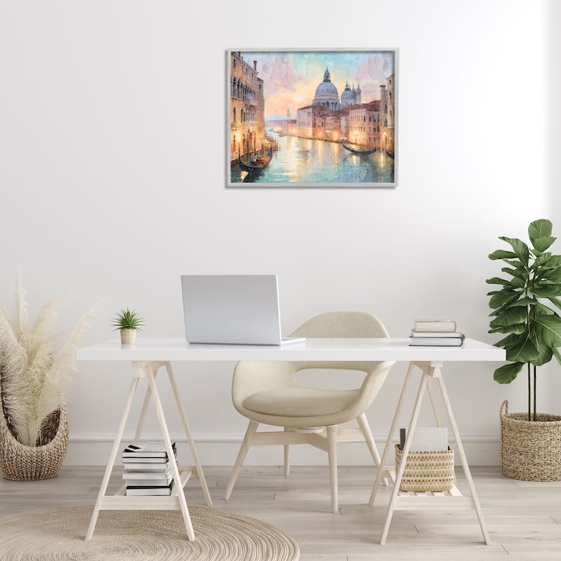 Stupell Scenic Venetian Canal Framed Giclee Art Design By Kim Allen
