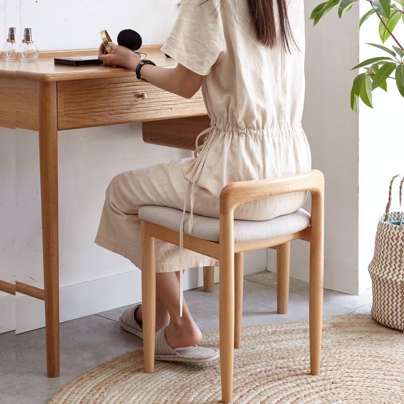 Christopher Knight Home - Natural Beech Solid Wood Make-up Stool Bed Bench