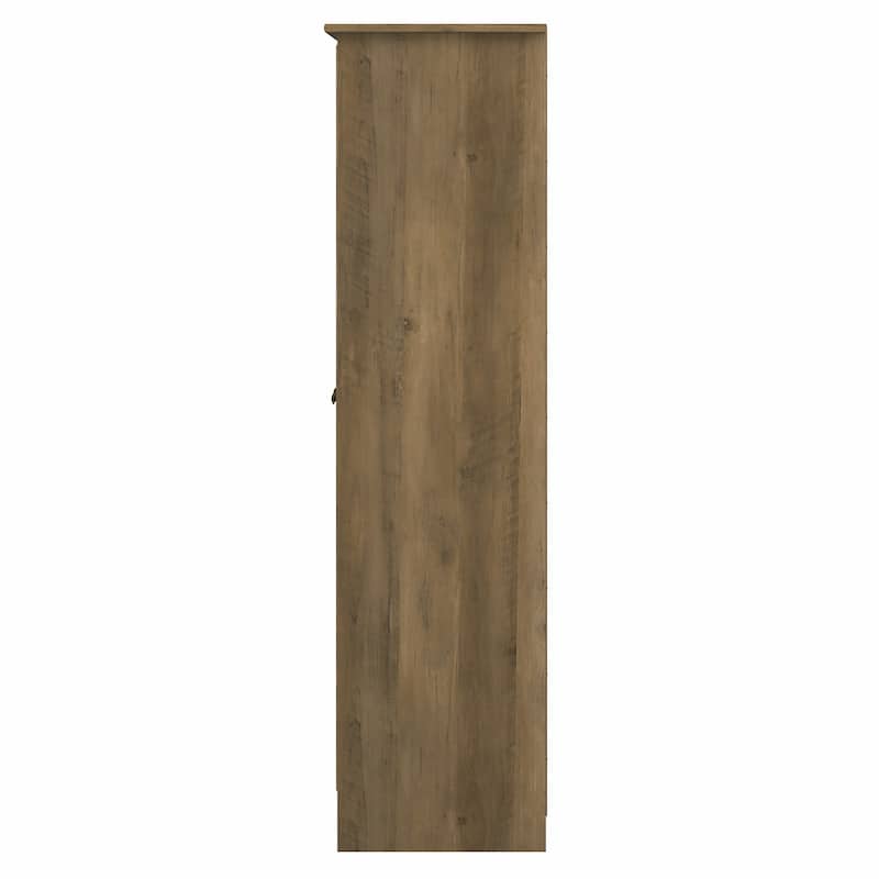 Cabot Espresso Oak Tall Storage Cabinet with Doors - 31.38"L x 16.30"W x 61.14"H