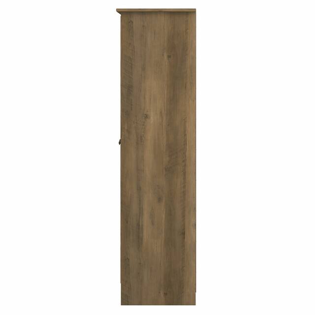 Cabot Espresso Oak Tall Storage Cabinet with Doors