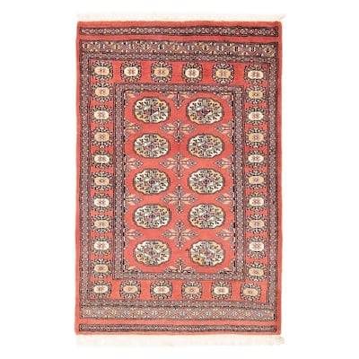 ECARPETGALLERY Hand-knotted Finest Peshawar Bokhara Copper Wool Rug - 2'8 x 4'1