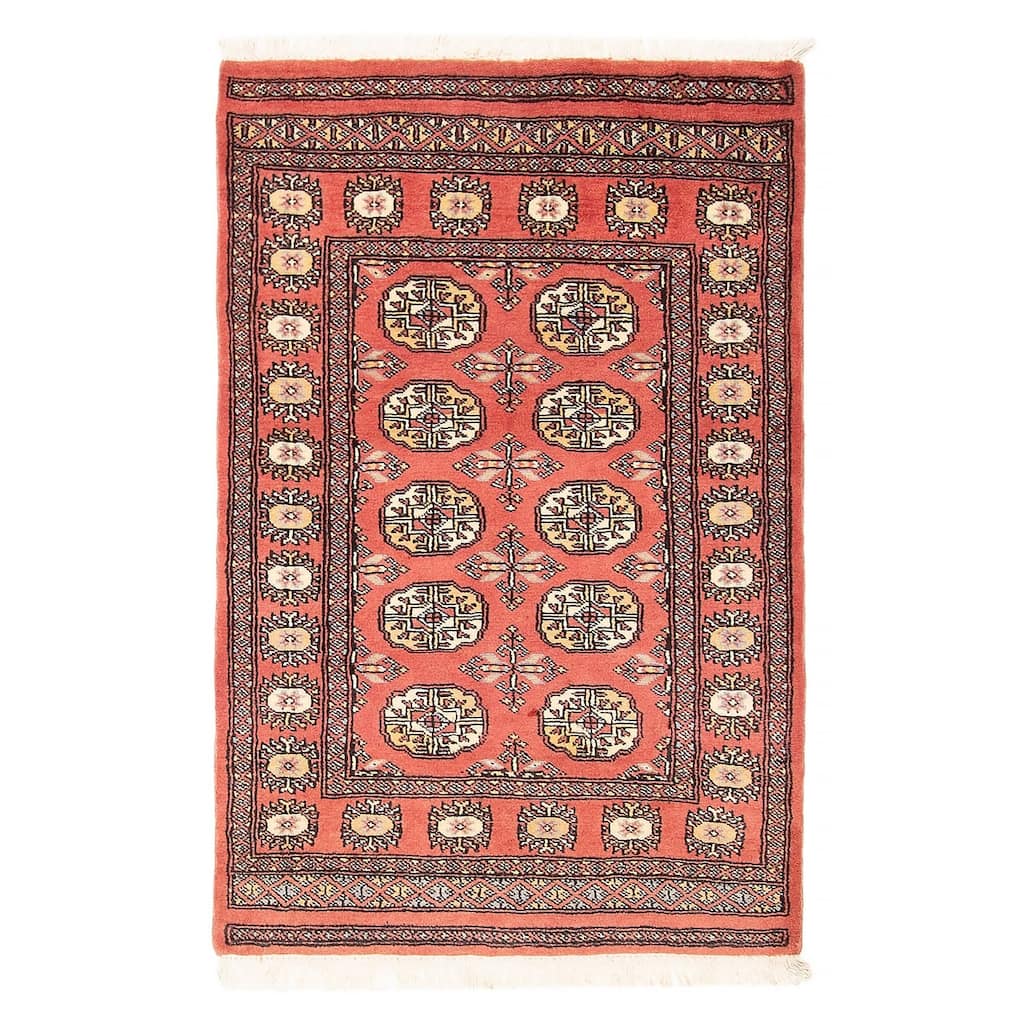 ECARPETGALLERY Hand-knotted Finest Peshawar Bokhara Copper Wool Rug - 2'8 x 4'1