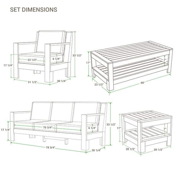 dimension image slide 1 of 6, Cambridge Casual Logan 5-Piece Teak Patio Conversation Set with Sunbrella Cushion